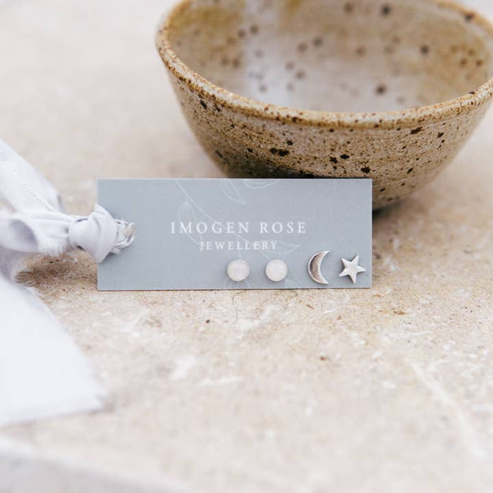 'Sweet Dreamin' Silver Stud Set for wholesale by Imogen Rose Jewellery