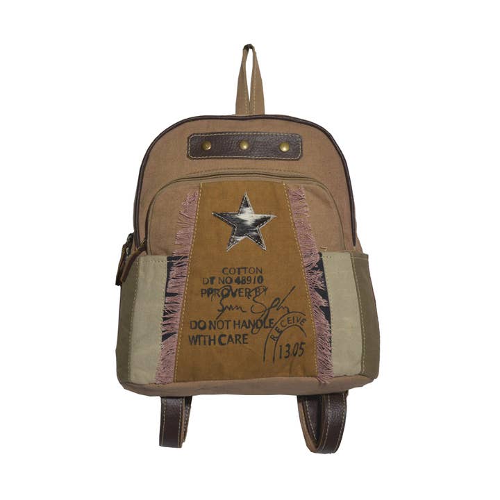 Hopofly Bags - Wholesale Rugzak - Dames - Stopi-rugzak van canvas en leer voor dames