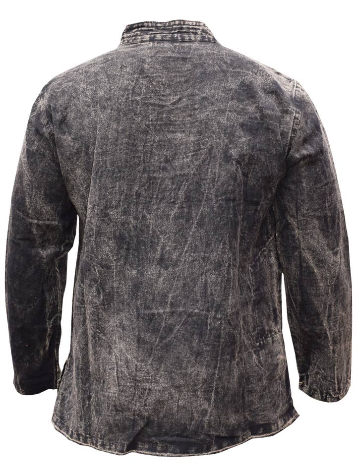 Gheri - Wholesale T-Shirt - Men's - Lace Up Hemp Cotton Viking Tunic Grandad Shirt3