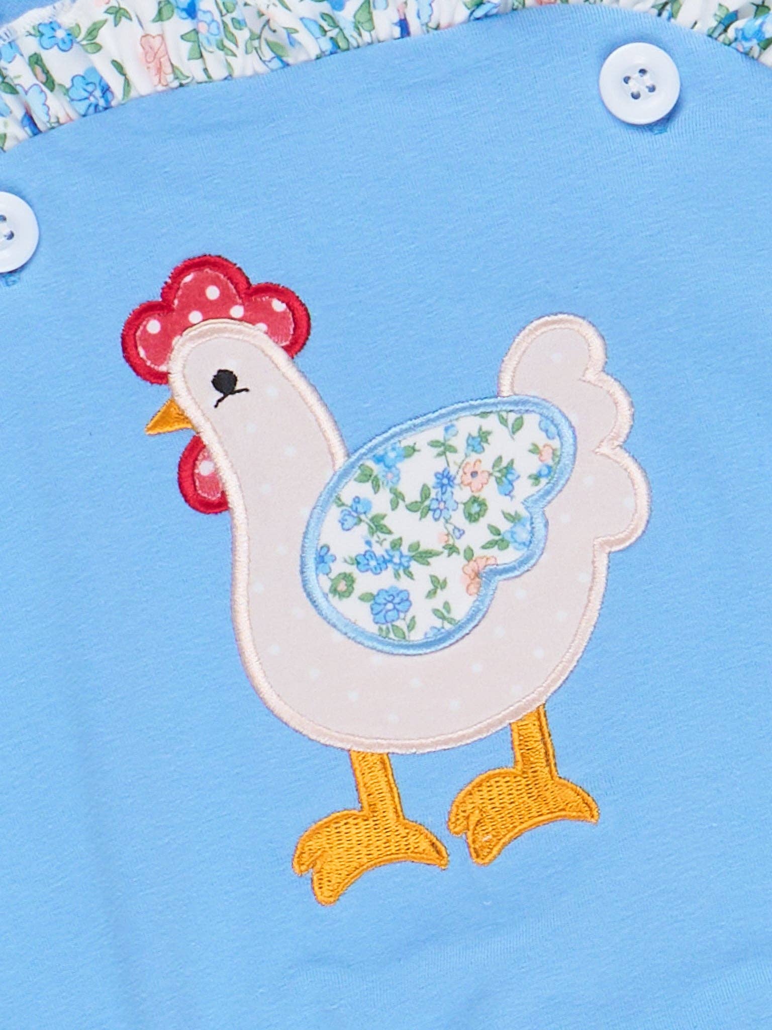 Marie Nicole Clothing - Wholesale Bodysuit (Non-Footed) - Baby - Country Chicken Floral Ruffle Bubble1