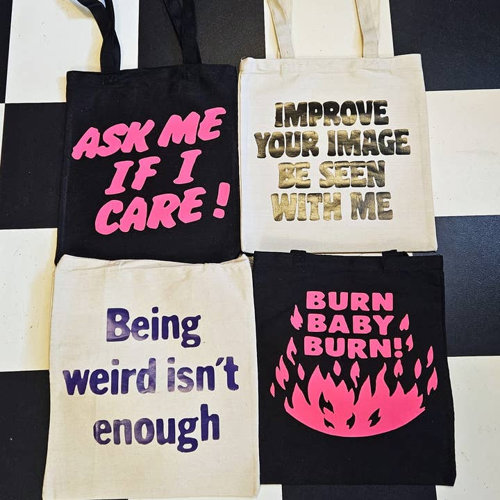 Sacolas de lona. Conjunto Vintage 3 por atacado de Flip The Record