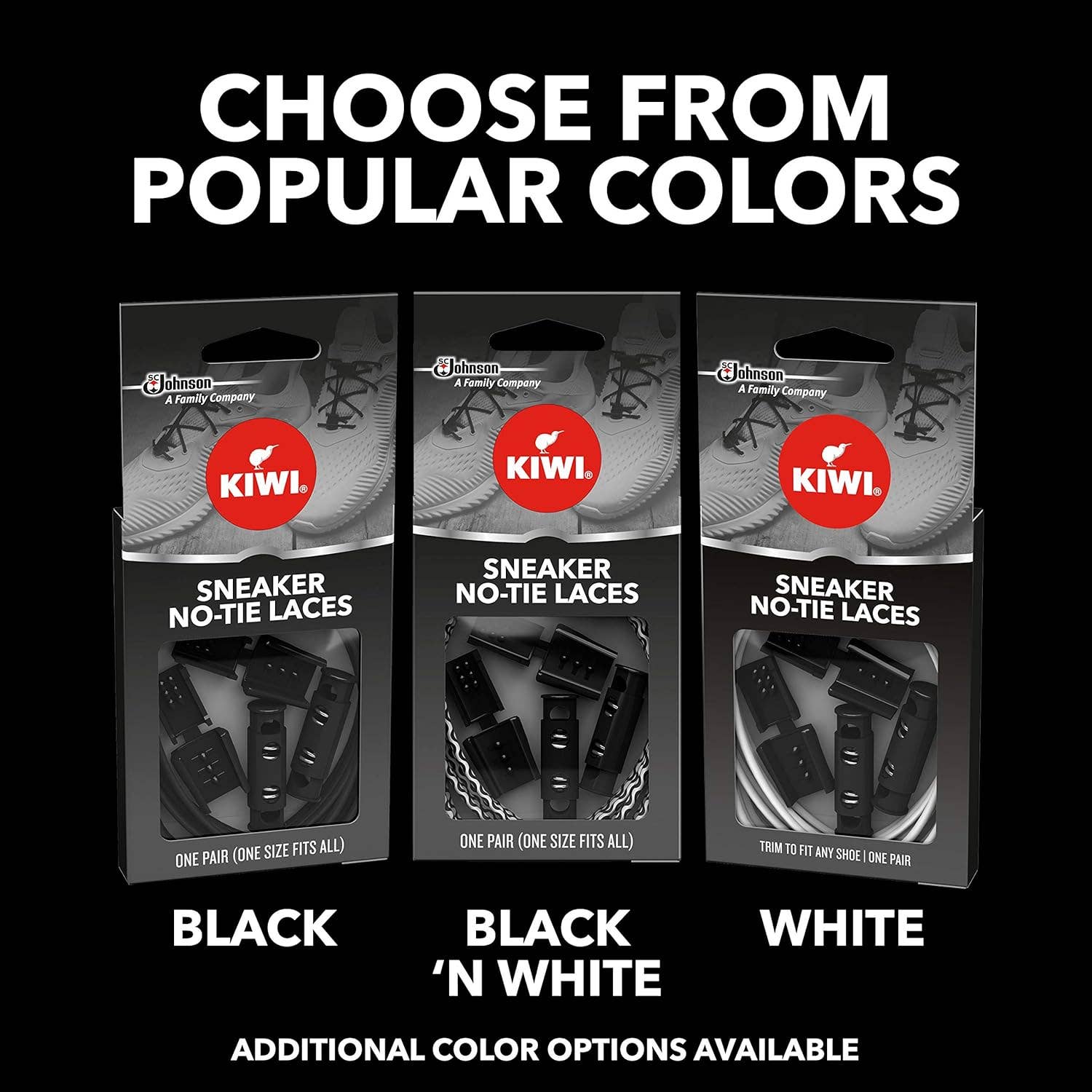 Innovarix - Wholesale Shoelaces - Unisex - 3 Pairs Kiwi Sneaker No-tie Shoe Laces, Black - One Size5