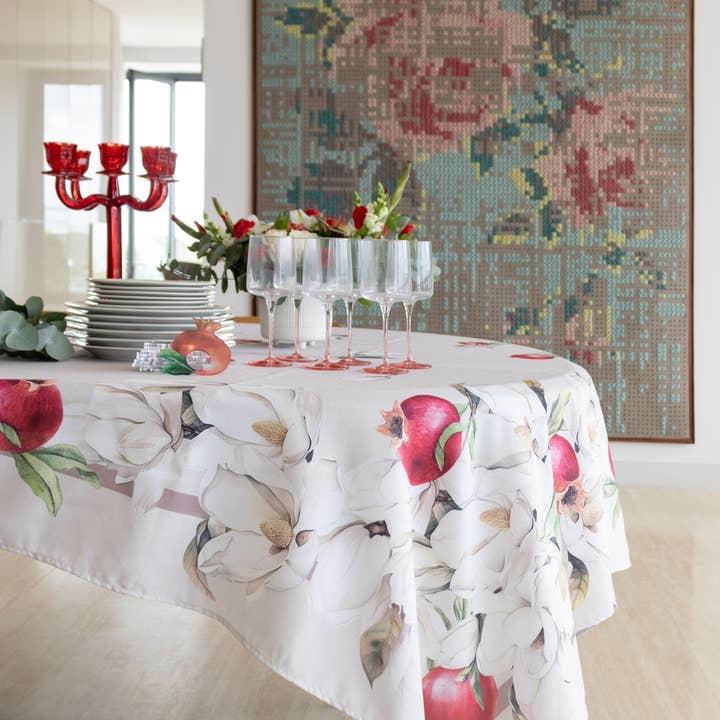 Sobre Meza - Wholesale Tablecloth - Pomegranate Challah Cover2