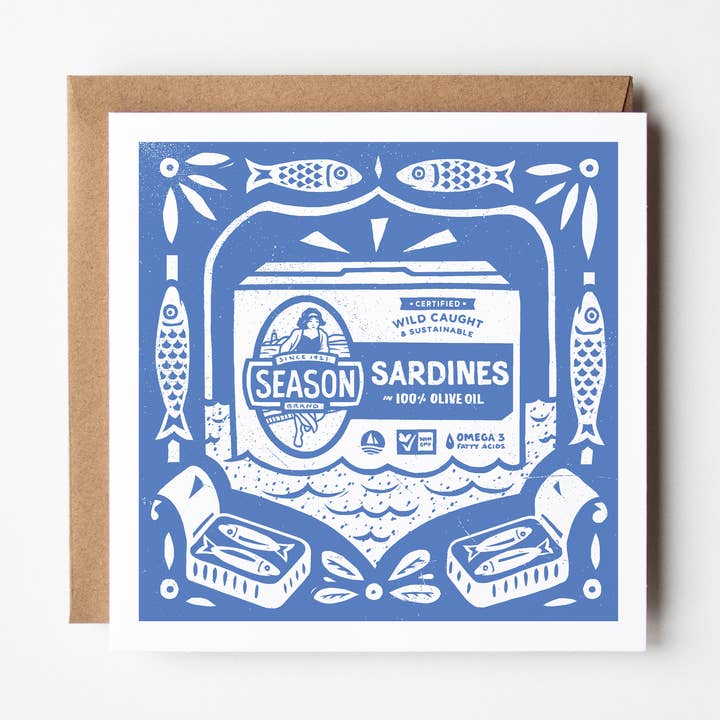 Sardinen-Grußkarte für den Großhandel von Indestructible Food