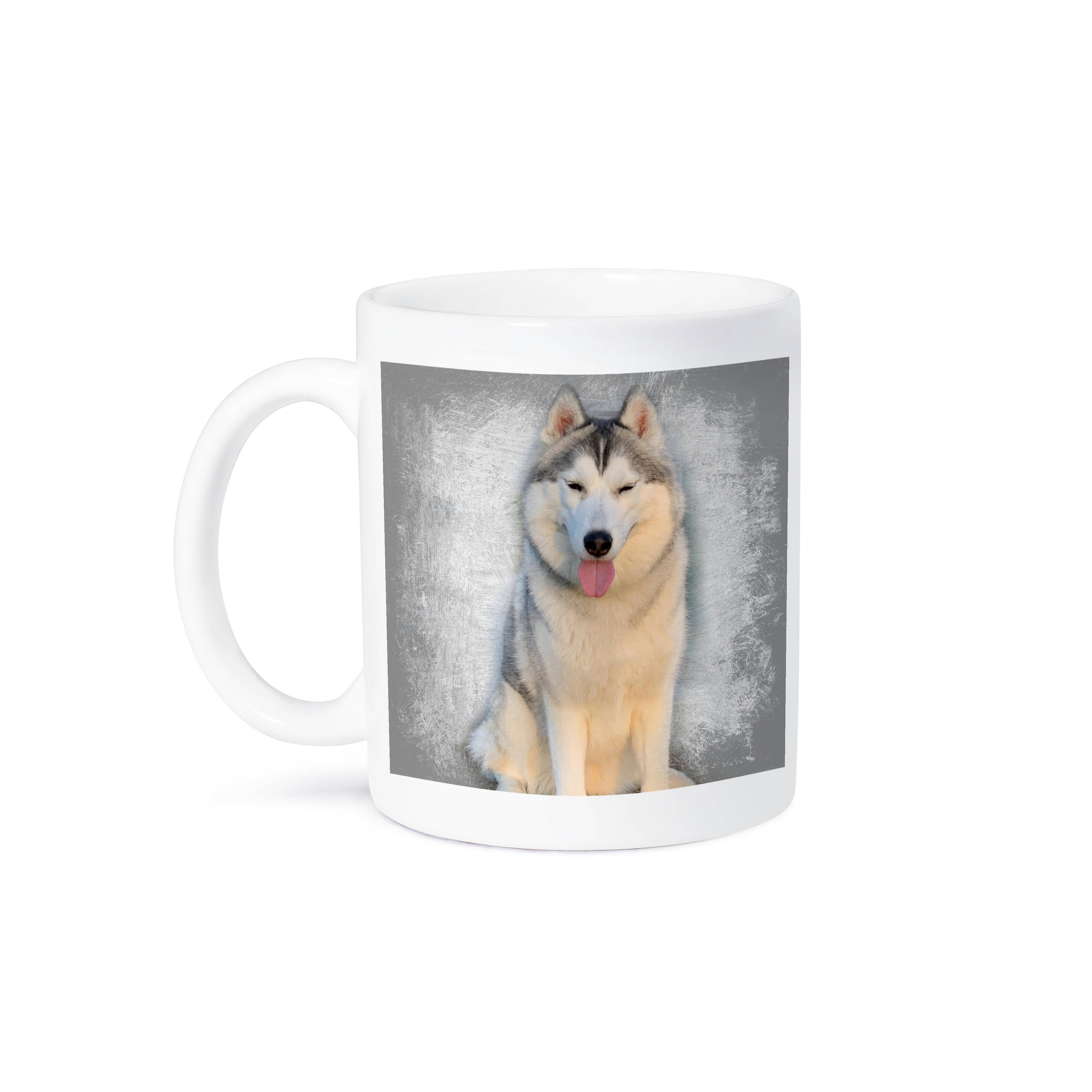 3dRose – wholesale Coffee mug – 3dRose, Siberian Husky, Grey Background, Mug8