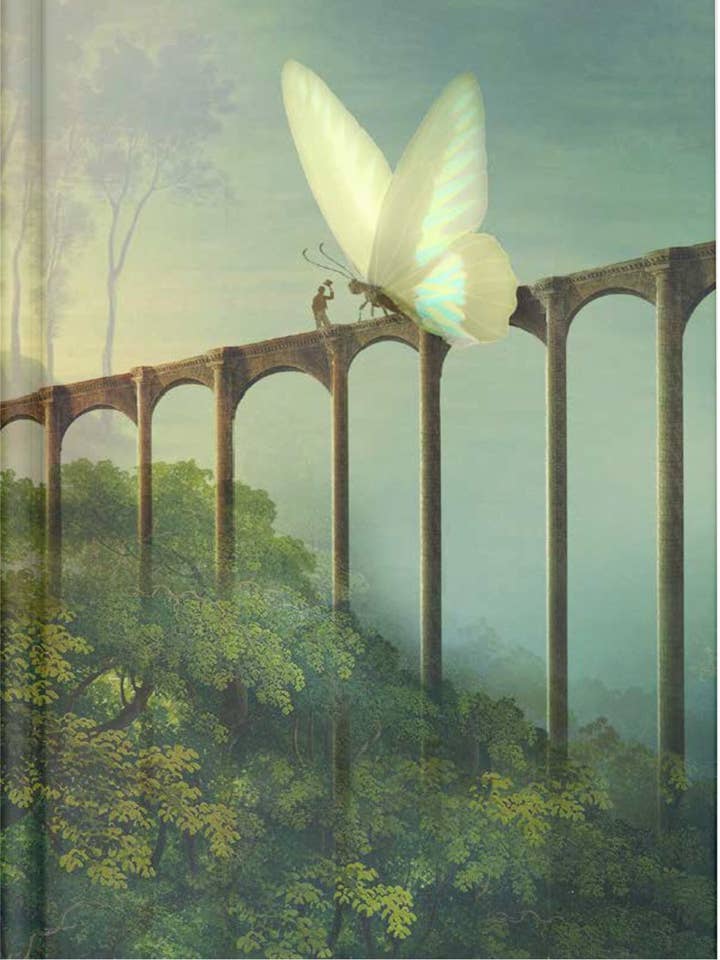 Vlinder & Man Op Een Brug Kunst Door Nuovo Group & Welz-Stein voor wholesale door Windy Hollow Books