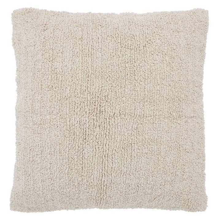 Zephyr Cotton Tufted Pillow I 20"x 20" I Ivory for wholesale by India's Heritage