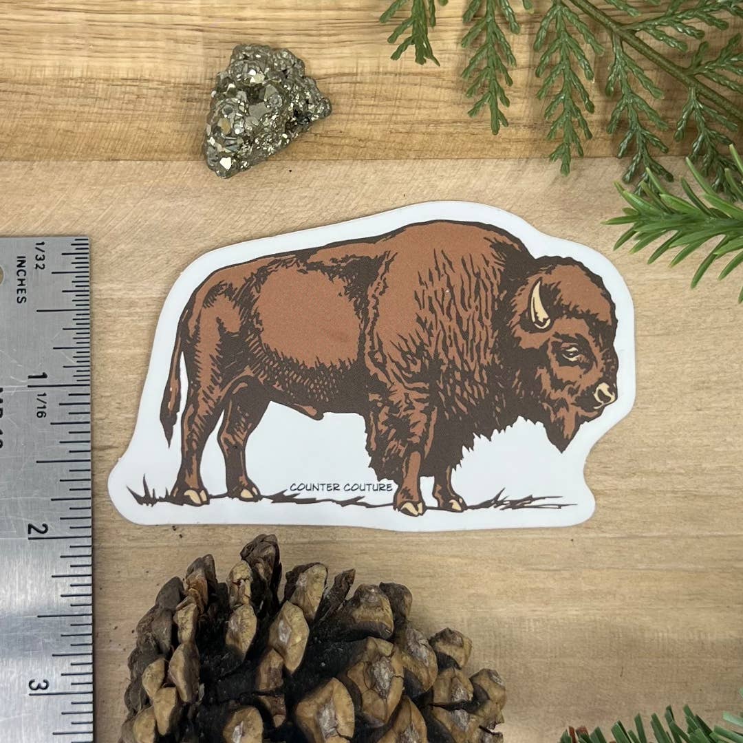 Counter Couture - Wholesale Sticker - Bison Sticker | Buffalo | Die Cut | Gifts1