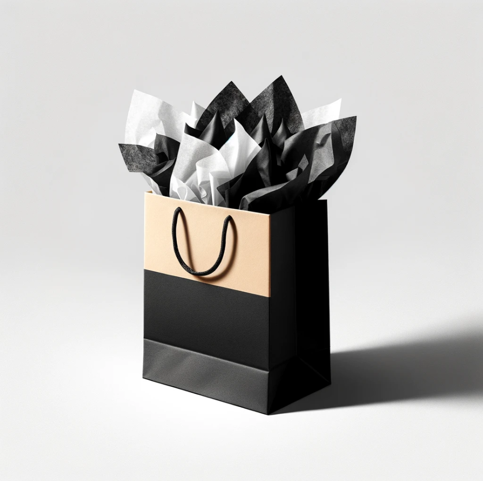 Nero Carta velina per feste nera, confezione da 10 fogli di carta da regalo in vendita all'ingrosso su Faire2