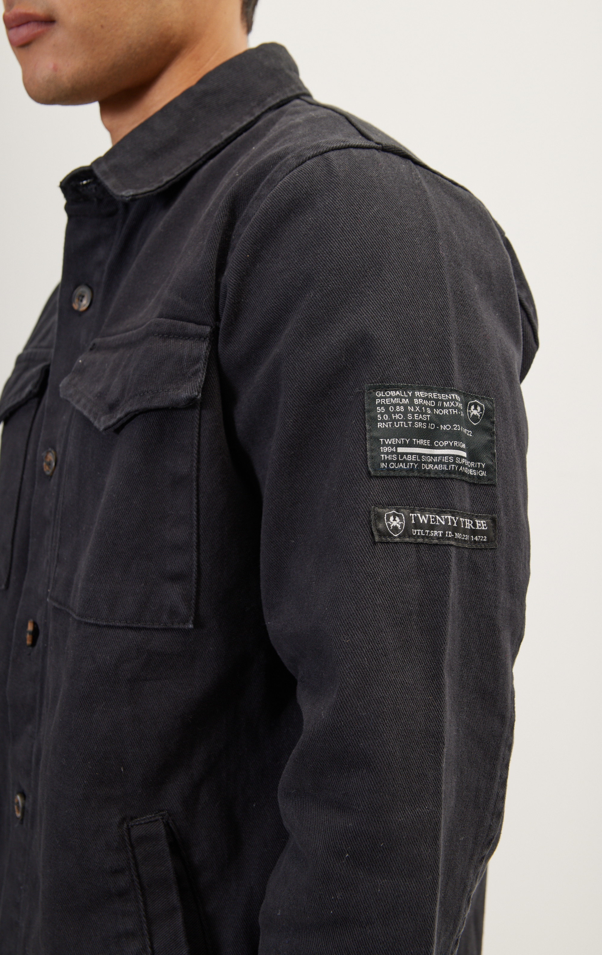 Utilitarian Shirt Jacket - Black for wholesale on Faire4