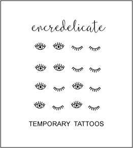 encredelicate - Wholesale Temporary Tattoo - Minimalist eye and eyelash temporary tattoo (set of 16)2