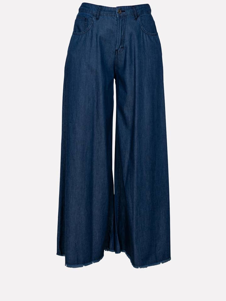 97% Co 3% Ea Wide Chambray Pant for wholesale by No-nà by Siste's