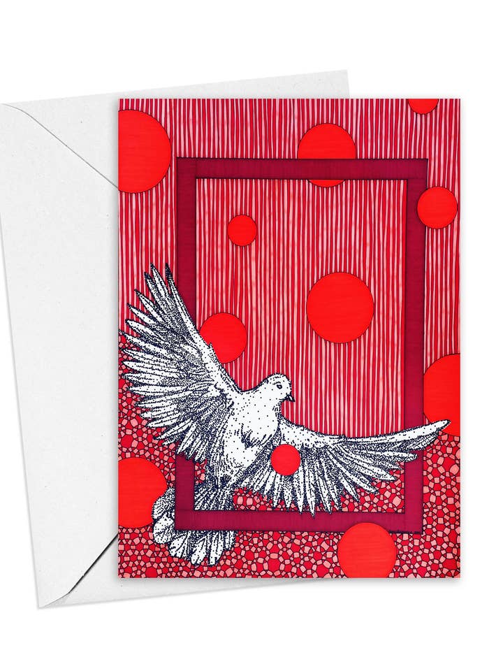 Tarjetas de notas Red Dove, juego de 6 para venta al por mayor de artisticle