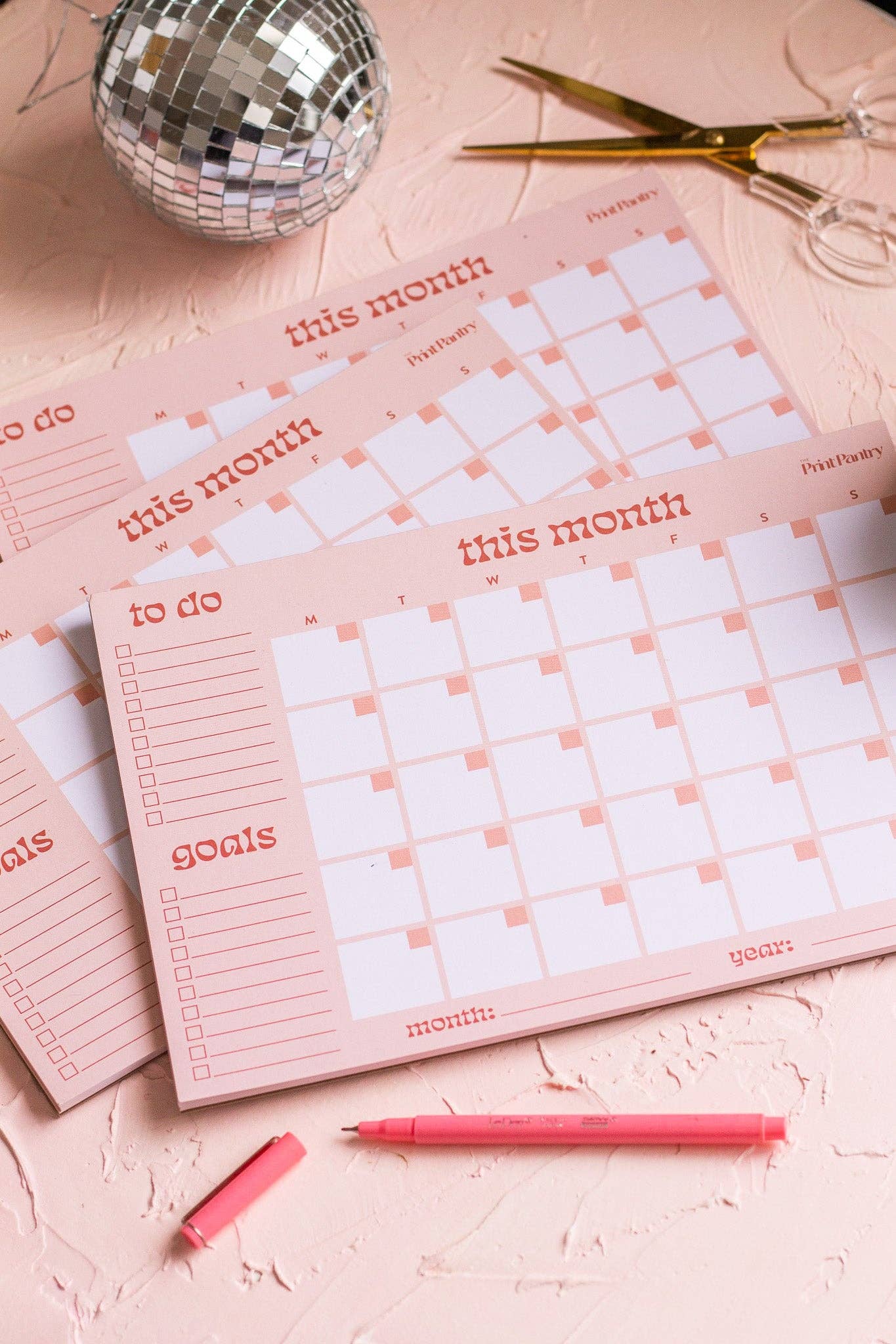 The Print Pantry - Wholesale Notepad - Monthly Calendar Notepad1