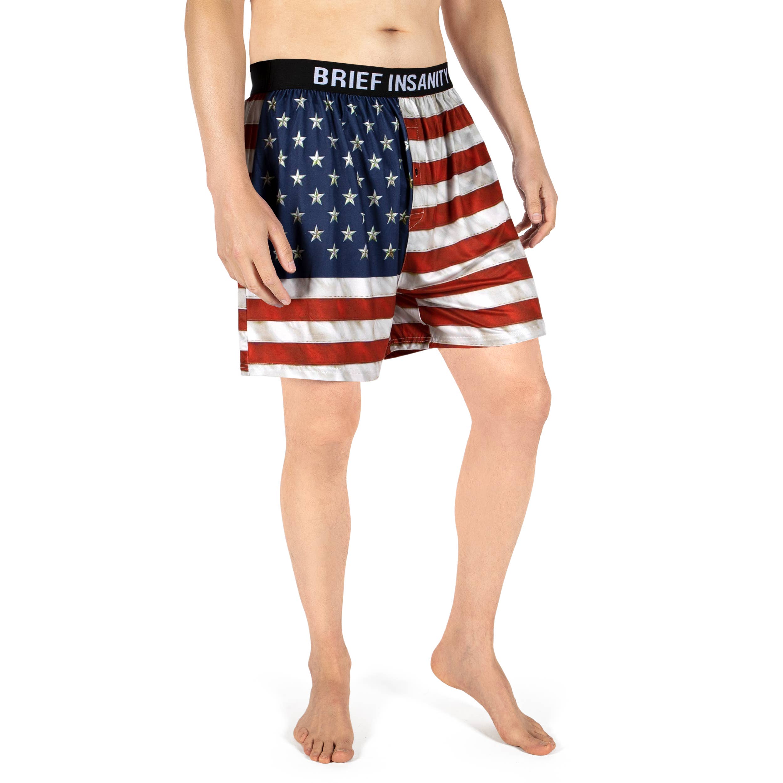 BRIEF INSANITY - Wholesale Underwear - Men's - American Flag  Boxer1