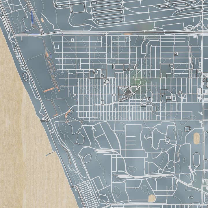 JACE.design - Wholesale Art Print - El Segundo CA Map Print Afternoon