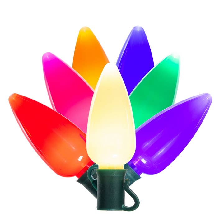 Vickerman 25Lt LED C9 Multi Ceramic Gw 12"Sp 25'L for wholesale on Faire
