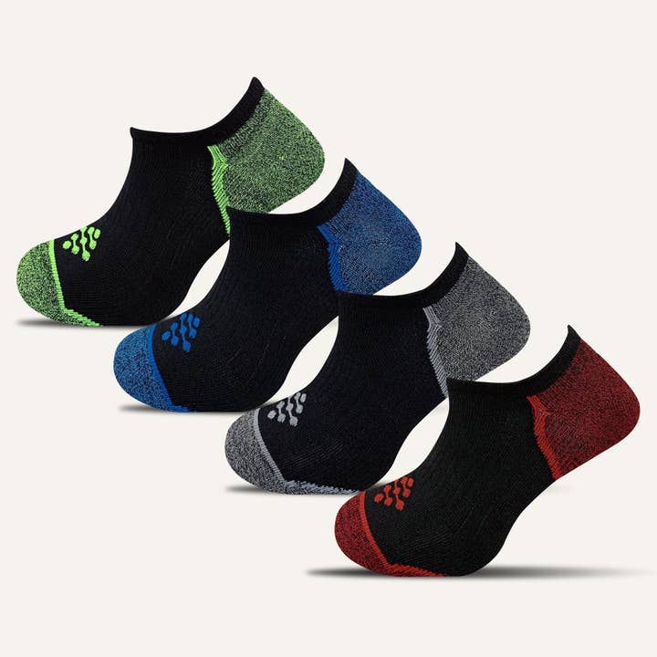 Chaussettes athlétiques colorées ultra légères pour femmes, 4 paires pour la vente par TRUEENERGY®