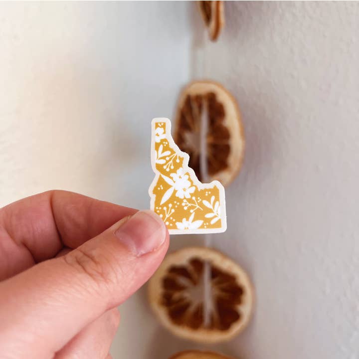 *MINI* Idaho Syringa State Outline Sticker for wholesale by Nordic Nicole