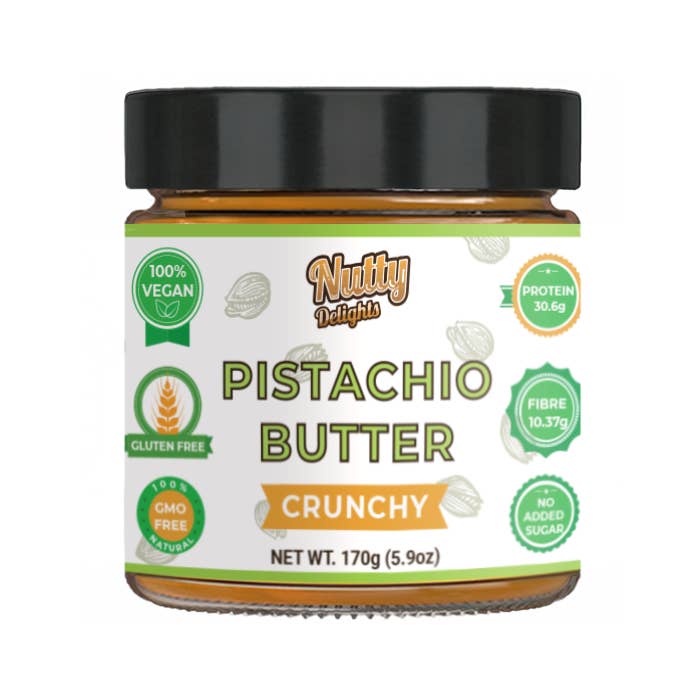 Nutty Delights - Wholesale Nut Butter - Pistachio Crunchy Butter (6X170g)
