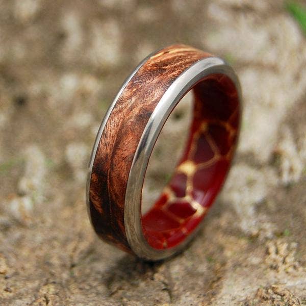 Minter & Richter Designs - Wholesale Wedding Band/Ring - Spalted and Gold1