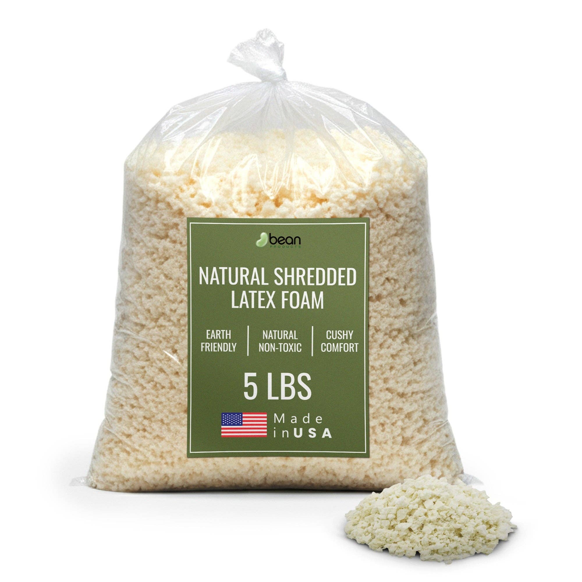 Bean Products - Wholesale Bath Soak/Milk - Organic Latex Foam Fill (Shredded)2