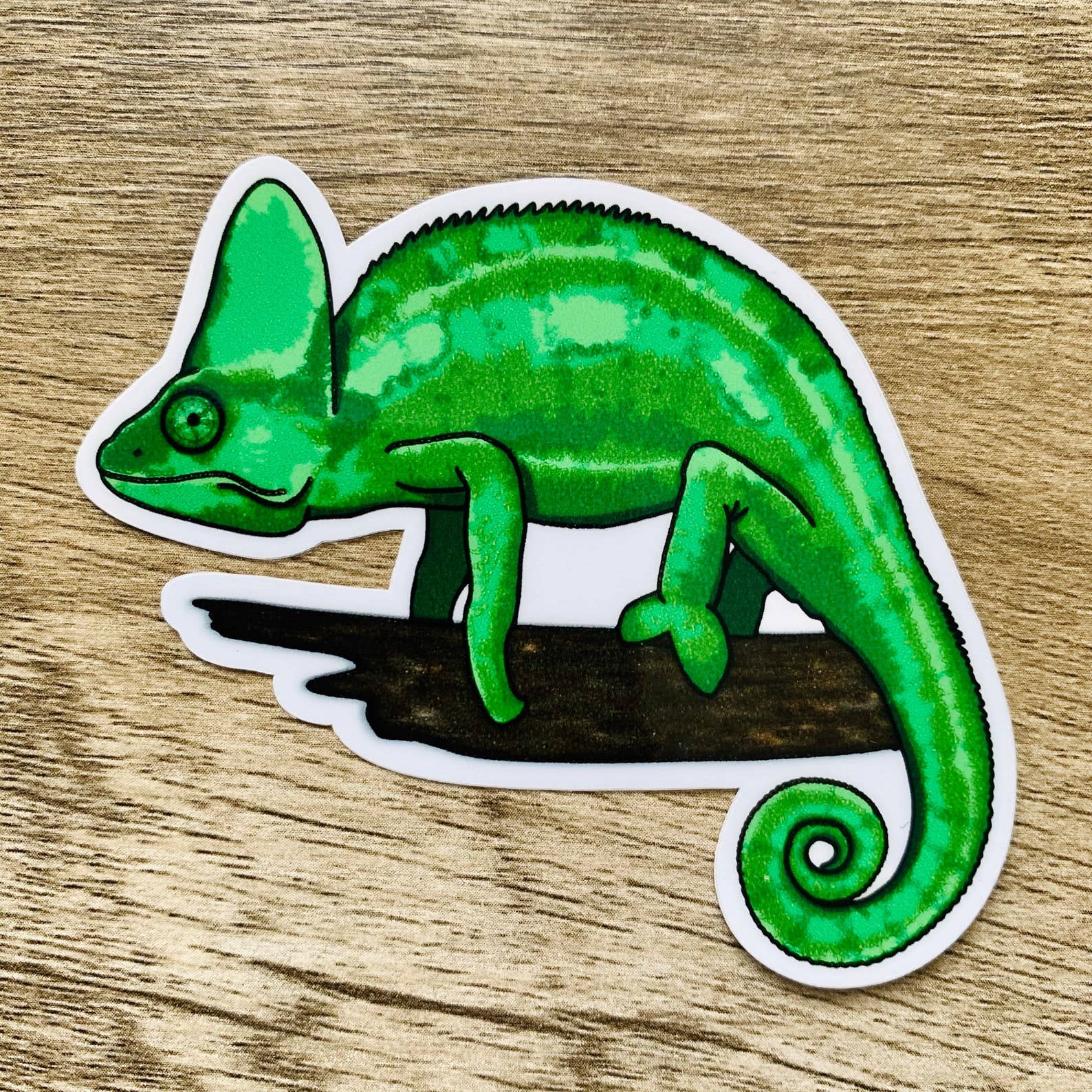 Flying Fawn Studio – wholesale Sticker – Veiled Chameleon reptile vinyl waterproof sticker / decal0