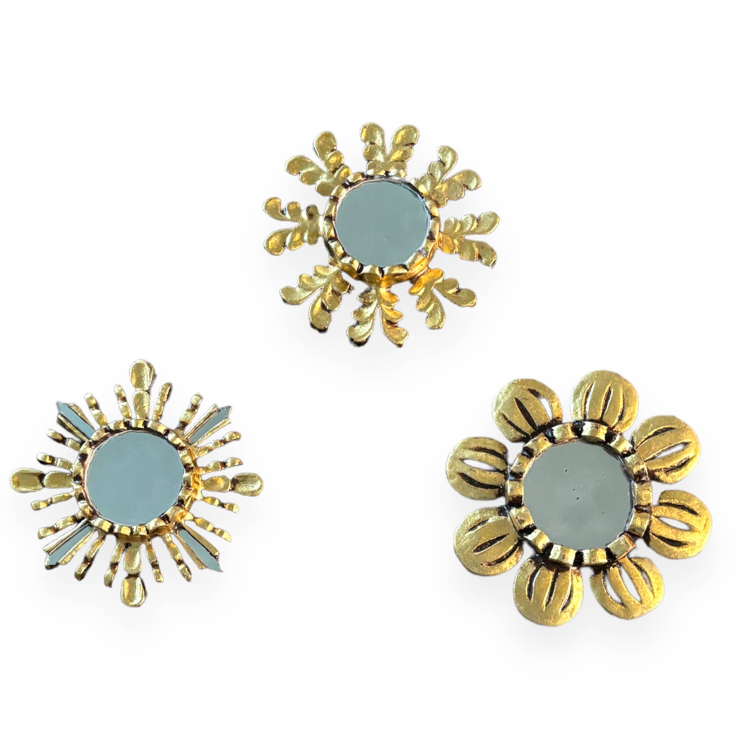 Zoe Artcrafts Corp. – Espelho de parede por atacado – Espelho de sol peruano dourado 6” - decoração vintage colonial7