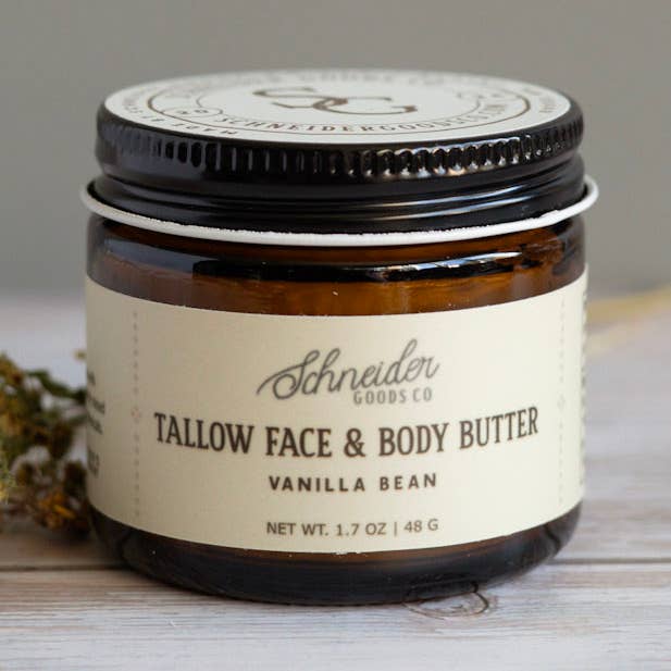 Vanilla Bean Tallow Face & Body Butter for wholesale by Schneider Goods Co