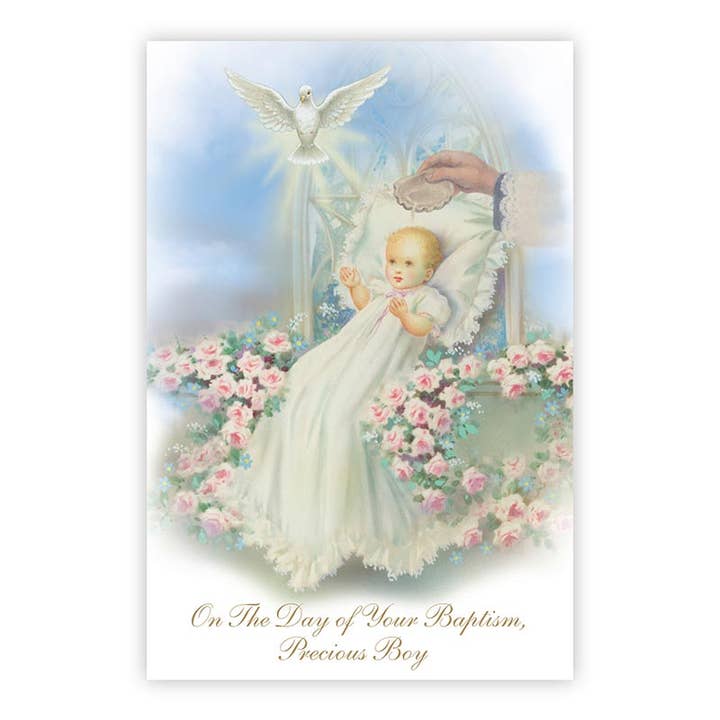 Boy Baptism Card for wholesale by Christian Brands Catholic