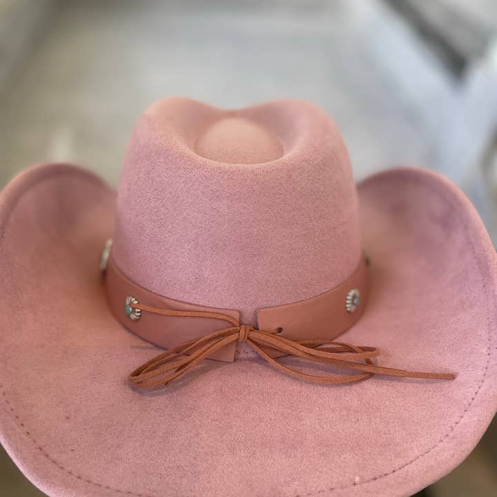 Love and Thyme - Wholesale Cowboy Hat – Women’s - Western Disc Ribbon Strap Cowboy Hat3