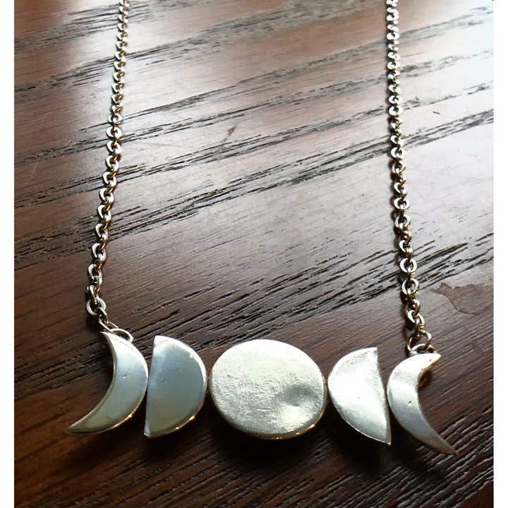 Moon phase necklace for wholesale by Nevermore Fine Jewelry