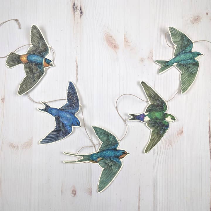 Sarah Draws Things - Wholesale Bunting/Garland - Swallow Illustrated Garland1