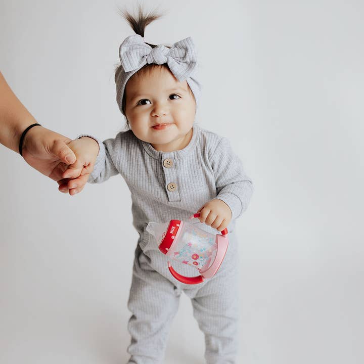 Three Little Tots - Wholesale Jumpsuit - Baby - Baby Ribbed Playsuit with Pockets and Bow24