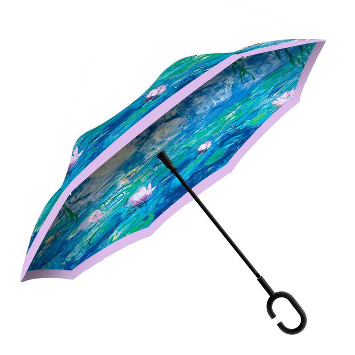 RainCaper - Wholesale Umbrella - Women's - Monet "Nympheas" Reverse Umbrella