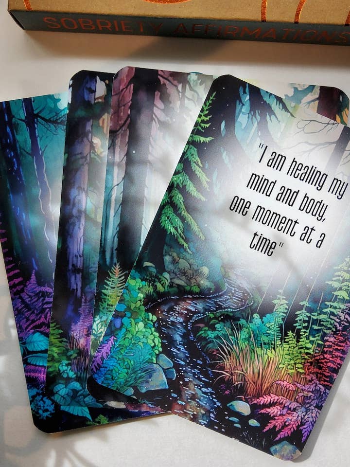 Sobriety Affirmation Cards for wholesale by Nashami