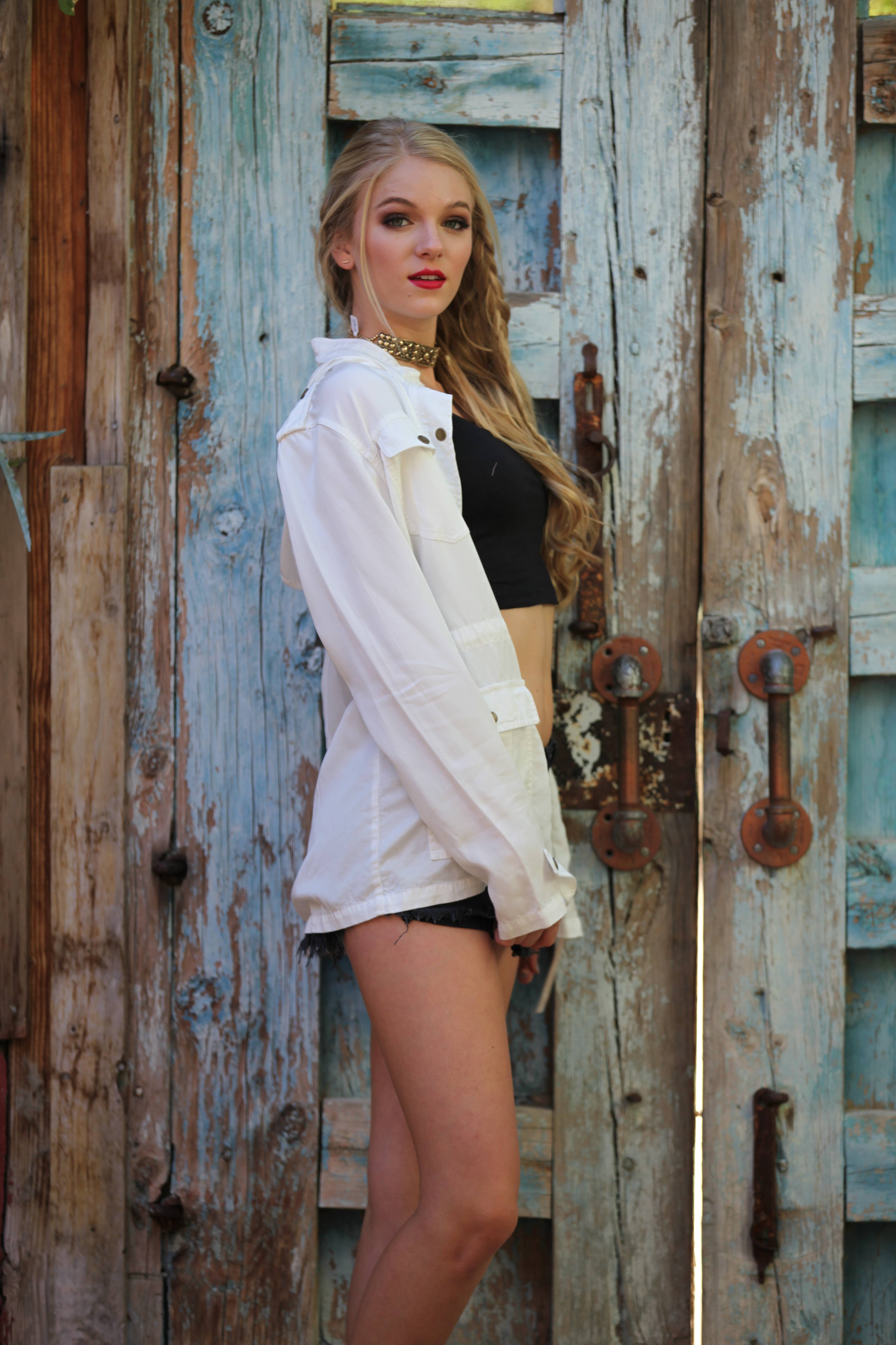 ANGIE - Wholesale Jacket - Women's - SJ629-ASIS TENCEL UTILITY JACKET21