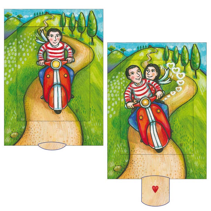 Cartão vivo “scooter” por atacado de Curiosi