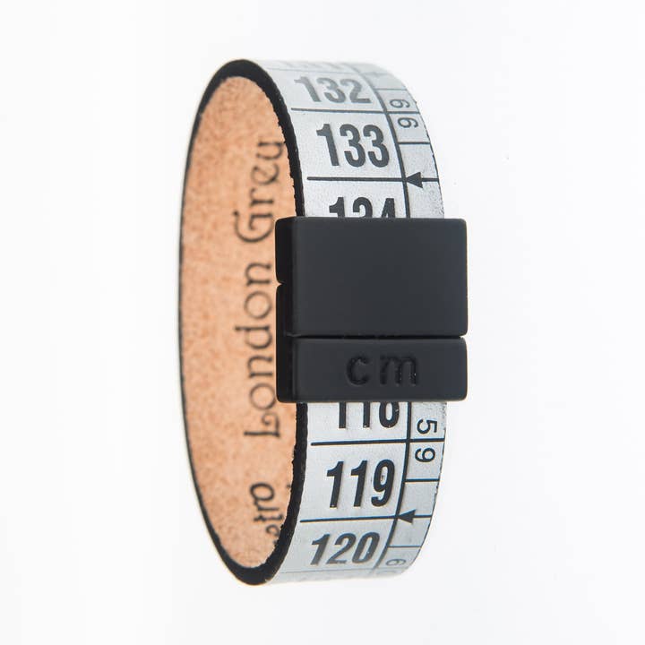 LONDON GRAUES LEDERARMBAND für den Großhandel von Il Centimetro
