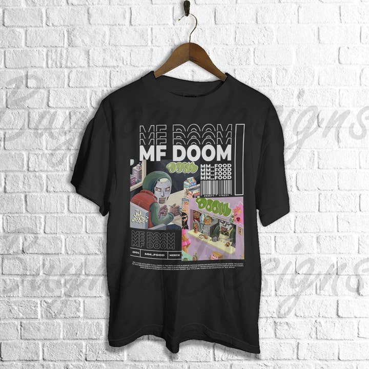 TheKingShirt - Wholesale T-Shirt (Graphic) - Unisex - Vintage MF DOOM MM..Food Poster Graphic Tee0