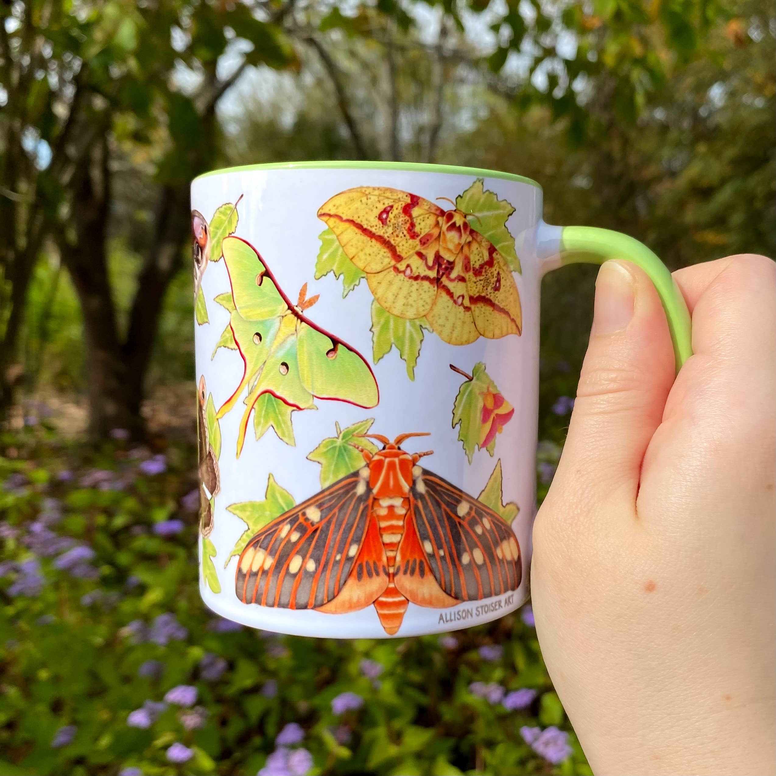 Allison Stoiser Art - Wholesale Coffee Mug - Silk Moths of the Eastern United States 11 oz Ceramic Mug2