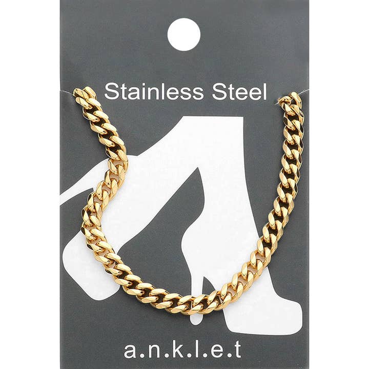 Stainless Steel Snake with Bead Chain Anklet for wholesale by Sensibling Corp.