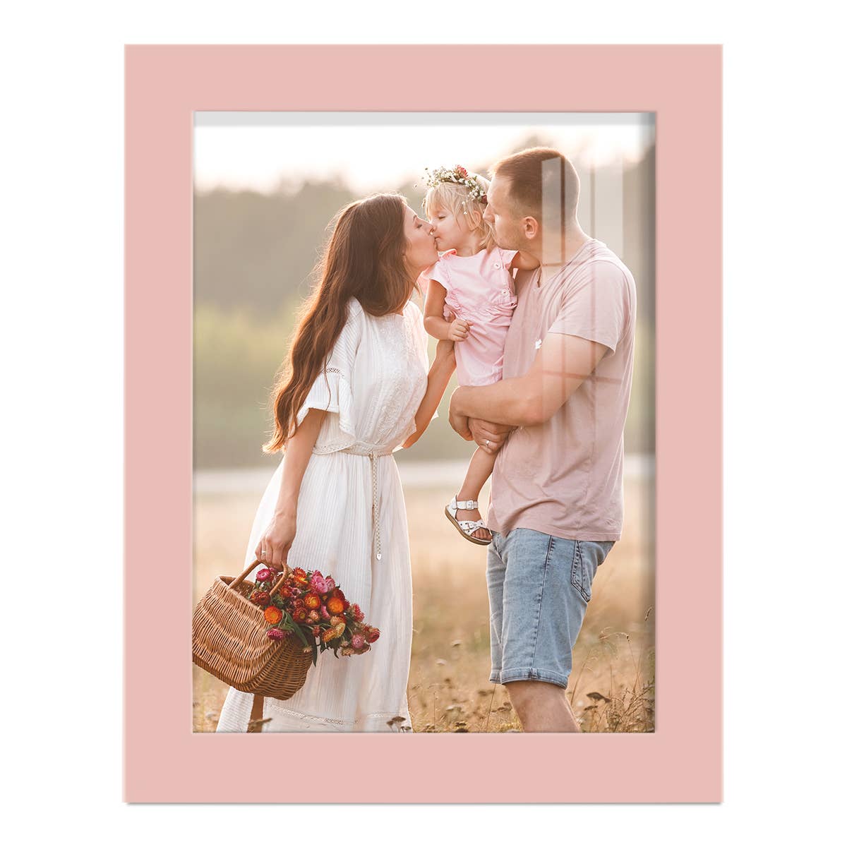 Wexford Home - Wholesale Picture Frame - Photo Frame. Real Wood Modern Frame, Pink13