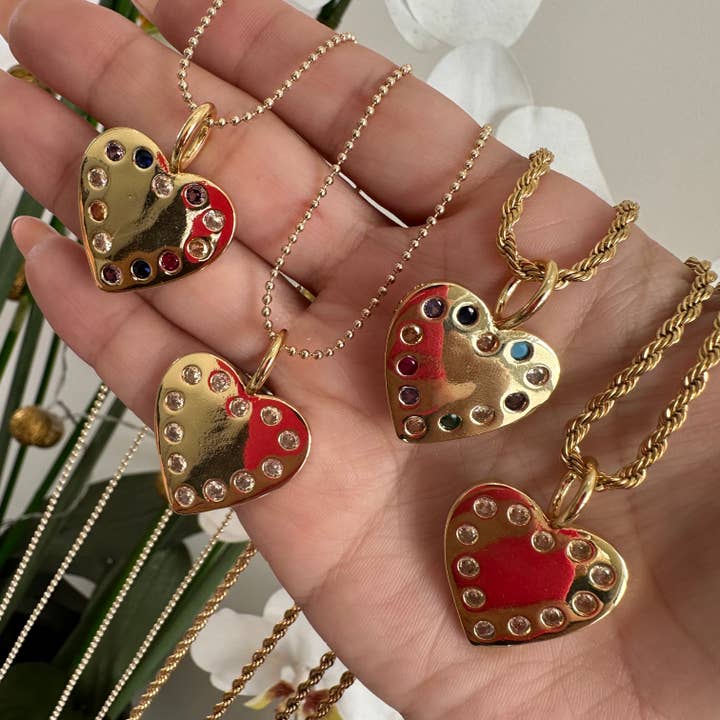 Crystal Frame Hearts Charm för wholesale av E ACCESORIES JEWERLY