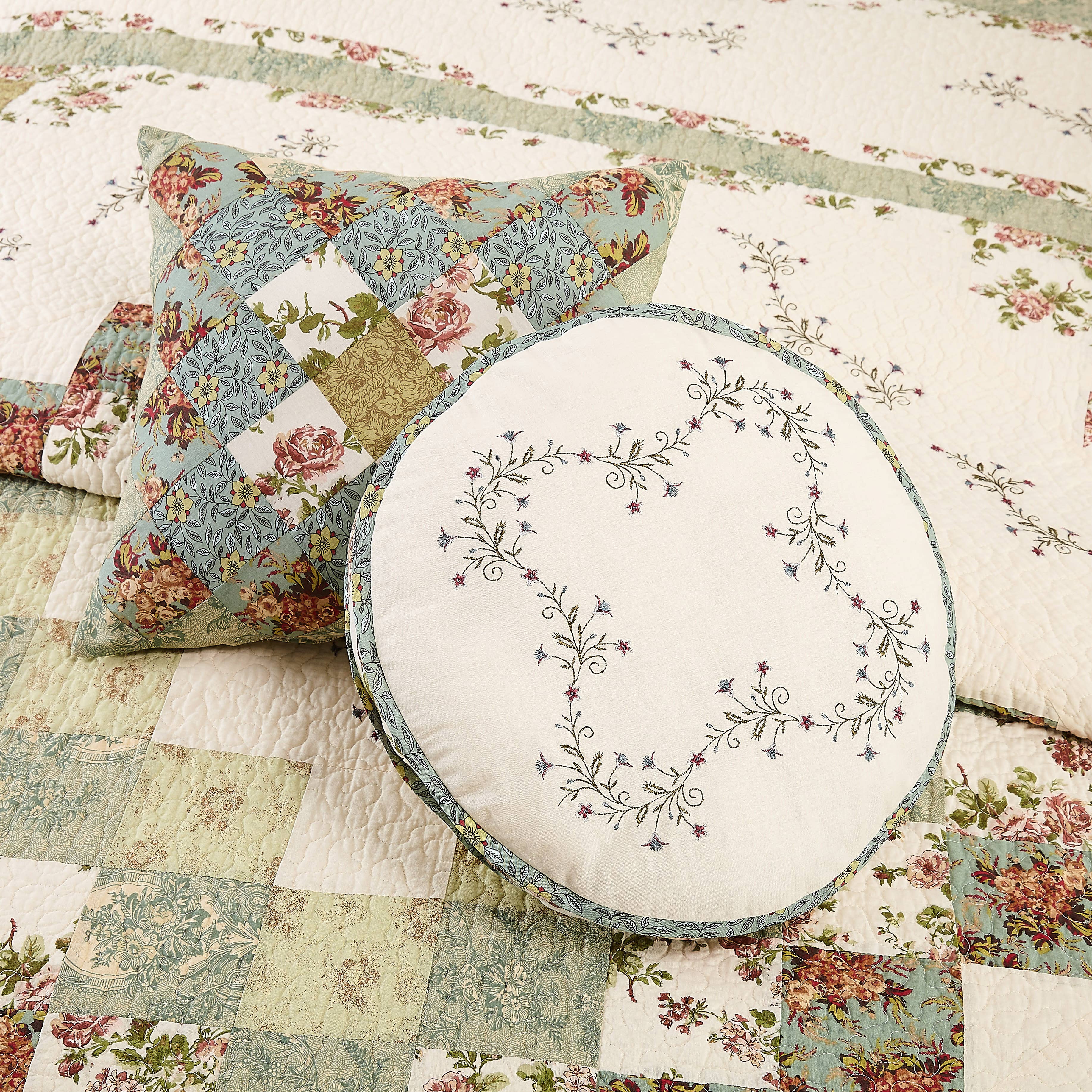 Peking Handicraft - Wholesale Quilt - Olivia Green Bedspread - Modern Heirloom4