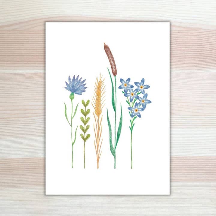 Flowers Map for wholesale by Lesja illustrations