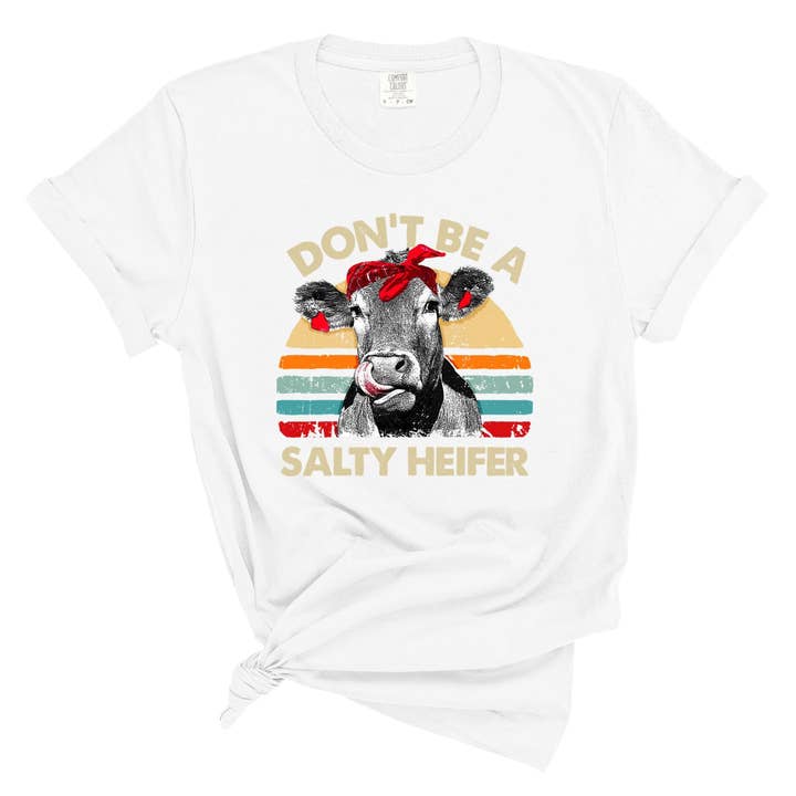 DTF TRANSFER - 4042 Don't Be A Salty Heifer for wholesale by dBoldTees & DTF Transfers