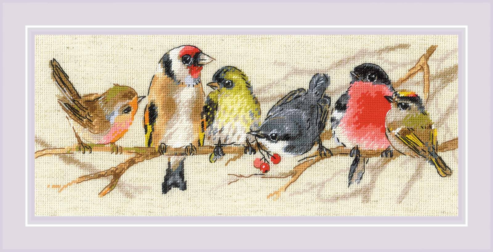 RIOLIS - Vente Accessoire de broderie/point de croix - Kit de point de croix RIOLIS 2250 Oiseaux sur la branche1