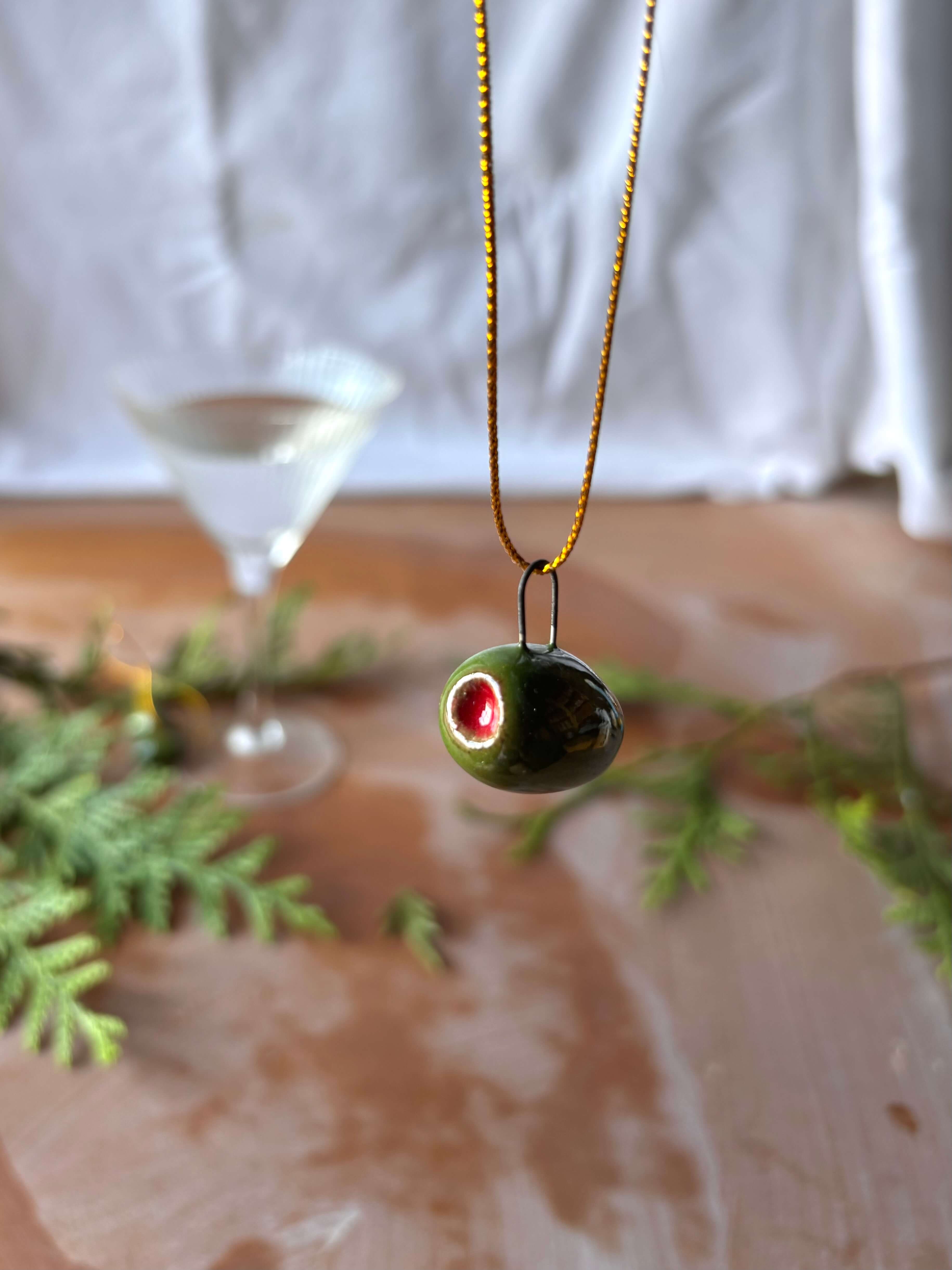 ROB Ceramics – wholesale Ornament – Olive Ornament Handmade Ceramic1