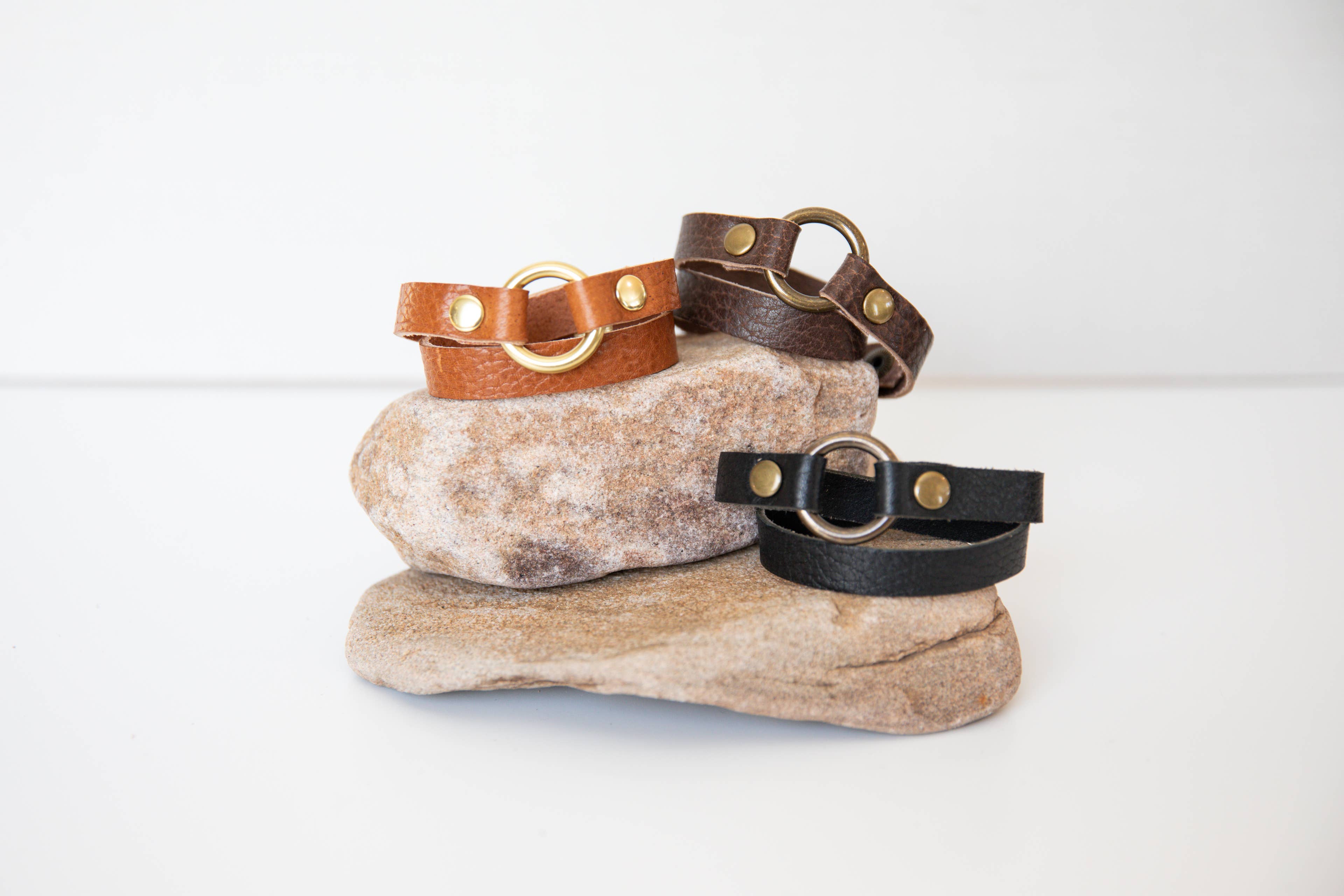 Aura Design Co. - Wholesale Bangle Bracelet - Leather Bracelet - O-Ring Wrap5